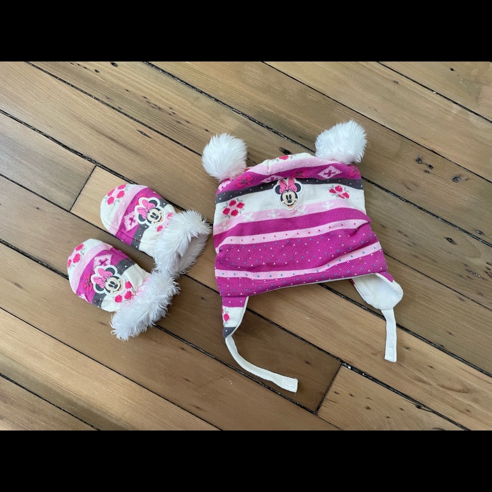 Baby Gap Minnie Mouse Hat and Glove Set